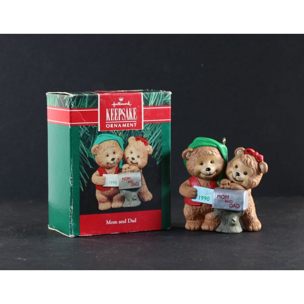 Hallmark Keepsake Ornament Mon and Dad 1990 Hallmark Christmas Ornament